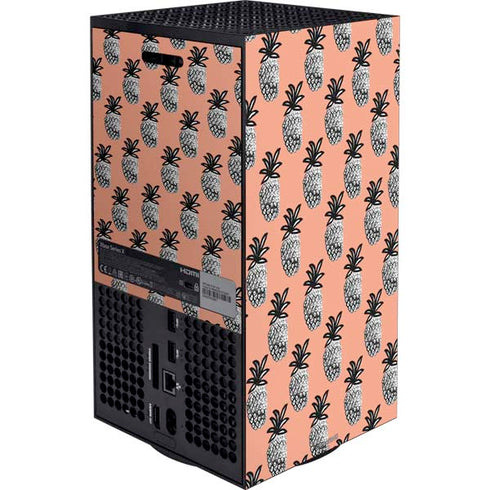 Bouffants and Broken Hearts Gray Scale Pineapple XBox Series X Digital Edition Bundle Skin