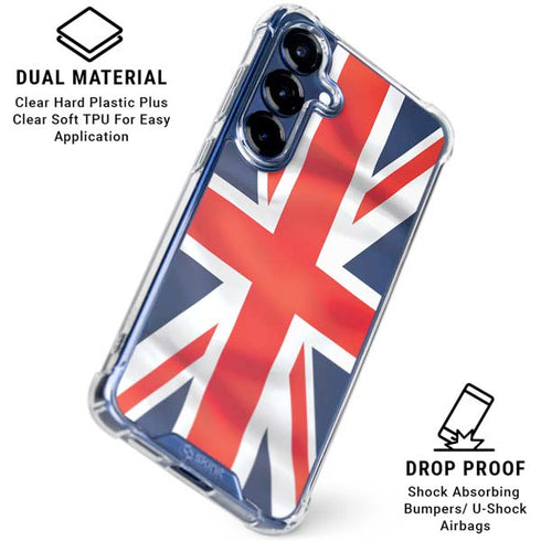 Great Britain Flag Galaxy S25 Clear Case