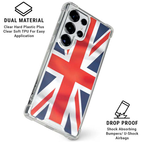 Great Britain Flag Galaxy S25 Ultra Clear Case