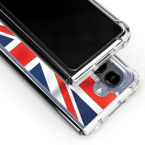 Great Britain Flag Galaxy Z Fold5 5G Clear Case