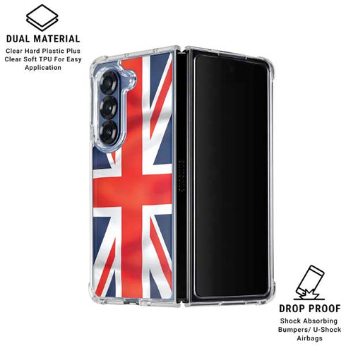 Great Britain Flag Galaxy Z Fold6 Clear Case