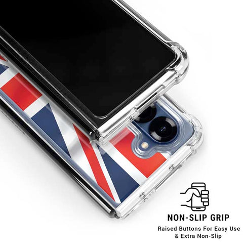 Great Britain Flag Galaxy Z Fold6 Clear Case