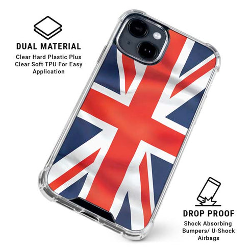 Great Britain Flag iPhone 15 Clear Case