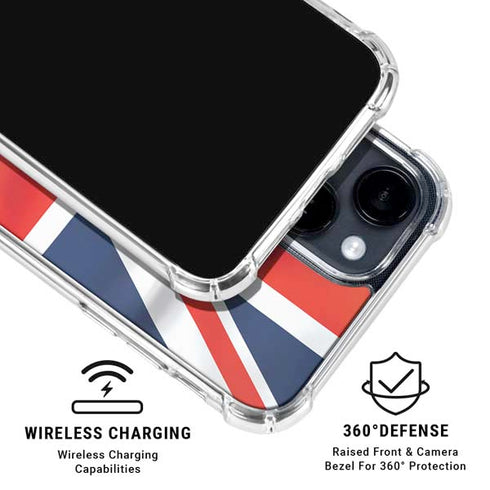 Great Britain Flag iPhone 15 Clear Case
