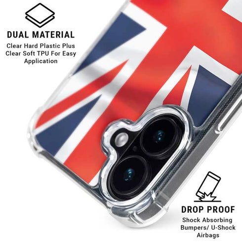 Great Britain Flag iPhone 16 Clear Case