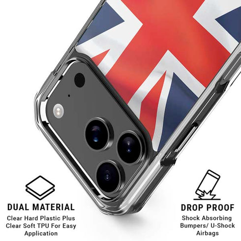 Great Britain Flag iPhone 18 Pro Clear Case