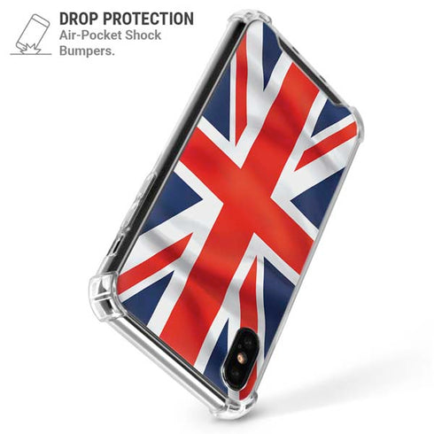 Great Britain Flag iPhone X/XS Clear Case