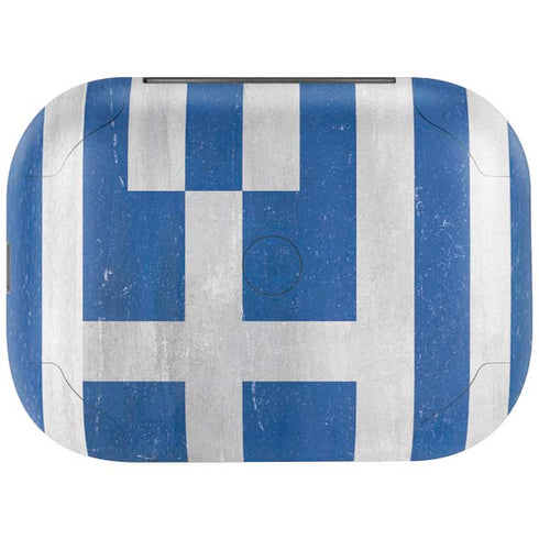 Greece Flag Distressed Amazon Echo Buds Skin