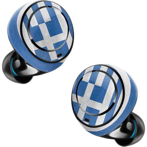 Greece Flag Distressed Amazon Echo Buds Skin