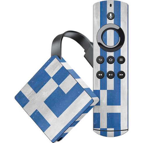 Greece Flag Distressed Amazon Fire TV Skin