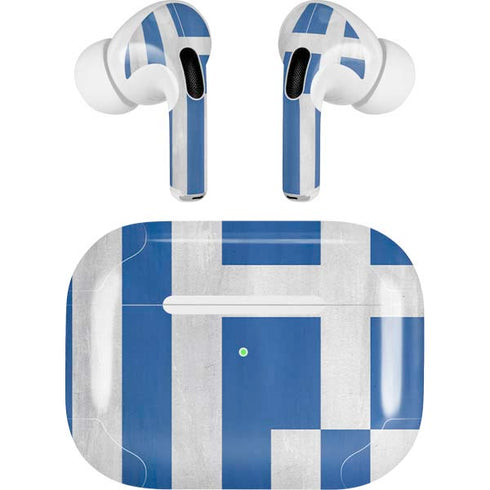 Greece Flag Distressed AirPods Skins