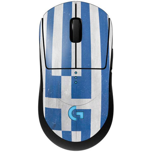 Greece Flag Distressed G Pro Wireless Gaming Mouse Skin