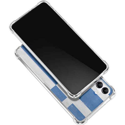 Greece Flag Distressed Gabb Phone 4 Clear Case