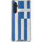 Greece Flag Distressed Galaxy A17 Clear Case