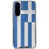 Greece Flag Distressed Galaxy A36 5G Clear Case