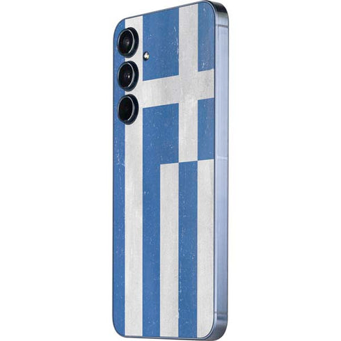 Greece Flag Distressed Galaxy A55 5G Skin