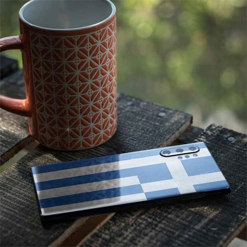 Greece Flag Distressed Galaxy Note 10 Plus Skin