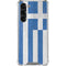 Greece Flag Distressed Galaxy S24 FE Clear Case