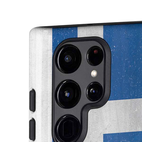 Greece Flag Distressed Galaxy S25 Ultra Impact Case