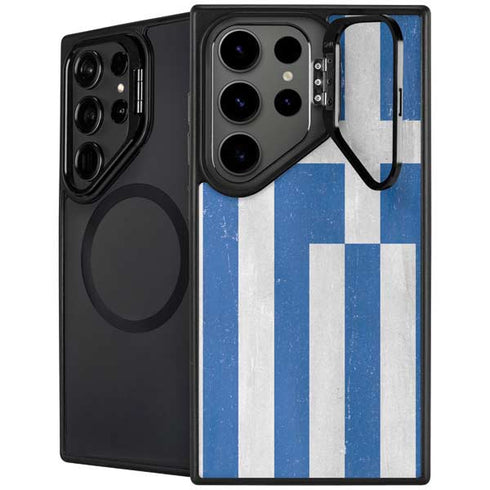 Greece Flag Distressed Galaxy S24 Ultra Kickstand Case