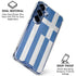 Greece Flag Distressed Galaxy S25 Clear Case