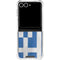 Greece Flag Distressed Galaxy Z Flip7 Clear Case