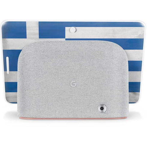 Greece Flag Distressed Google Home Hub Skin