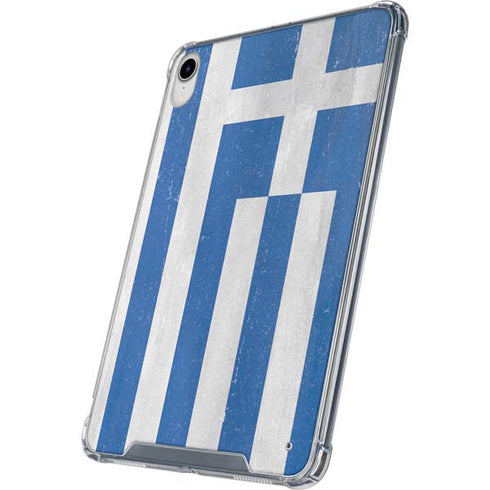 Greece Flag Distressed iPad 11th Gen (2025) Clear Case