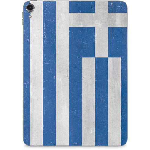 Greece Flag Distressed Apple iPad Pro Skin