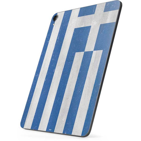 Greece Flag Distressed Apple iPad Pro Skin