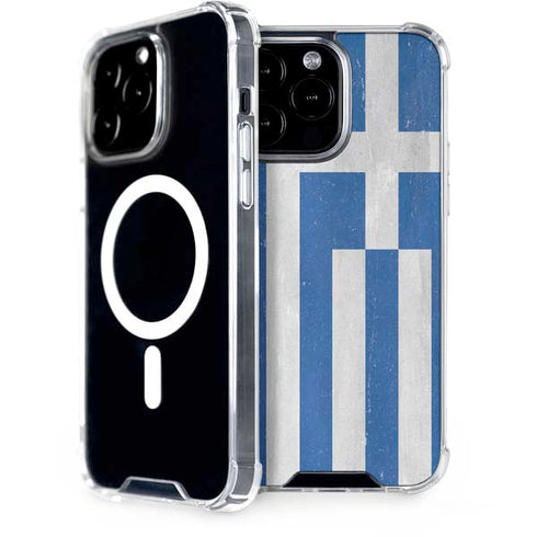 Greece Flag Distressed iPhone Cases