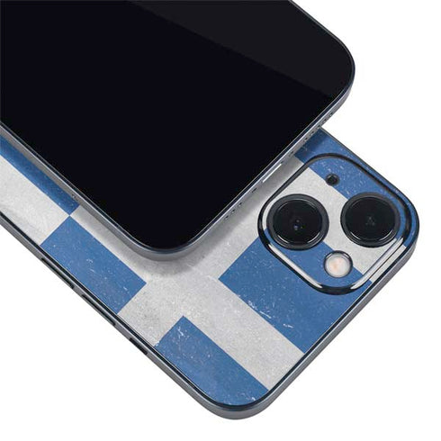 Greece Flag Distressed iPhone Skins