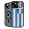 Greece Flag Distressed iPhone 15 Plus Kickstand Case