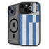 Greece Flag Distressed iPhone 15 Plus Kickstand Case