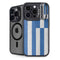 Greece Flag Distressed iPhone 15 Pro Kickstand Case