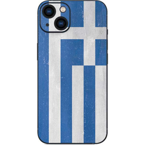 Greece Flag Distressed iPhone 15 Skin