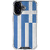 Greece Flag Distressed iPhone 16 Plus Clear Case