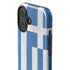 Greece Flag Distressed iPhone 16 Plus Impact Case