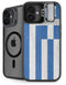 Greece Flag Distressed iPhone 16 Plus Kickstand Case