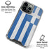 Greece Flag Distressed iPhone 16 Pro Clear Case