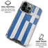 Greece Flag Distressed iPhone 16 Pro Max Clear Case