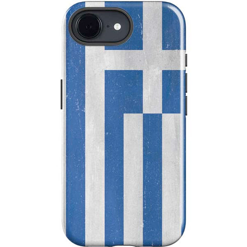 Greece Flag Distressed iPhone 16e Impact Case