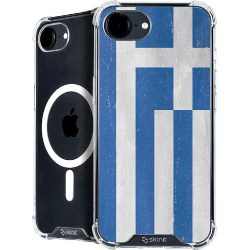 Greece Flag Distressed iPhone 16e MagSafe Case