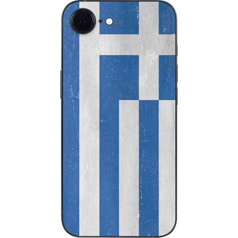 Greece Flag Distressed iPhone 16e Skin