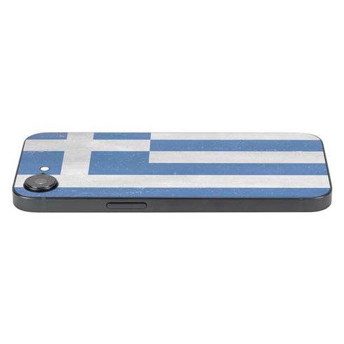 Greece Flag Distressed iPhone 16e Skin