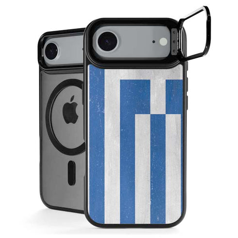 Greece Flag Distressed iPhone 17 Air Kickstand Case
