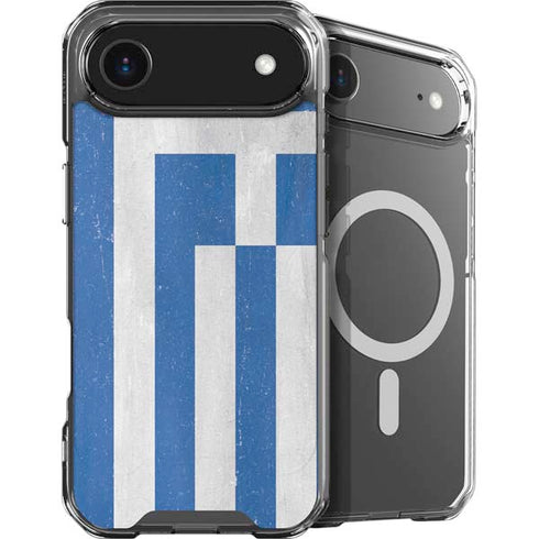Greece Flag Distressed iPhone 17 Air MagSafe Case