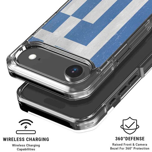 Greece Flag Distressed iPhone 17 Air MagSafe Case