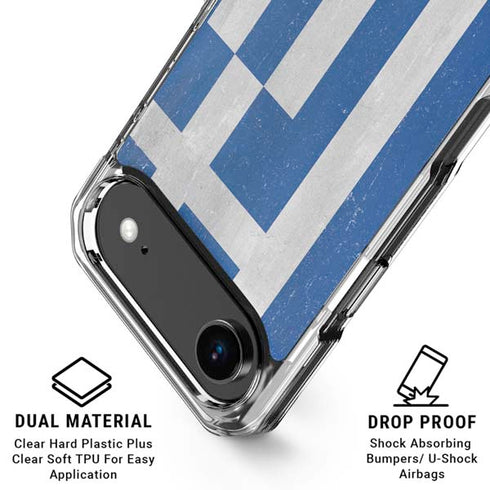 Greece Flag Distressed iPhone 17 Air MagSafe Case
