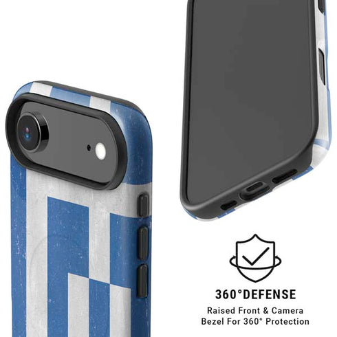 Greece Flag Distressed iPhone 17 Air Magsafe Impact Case